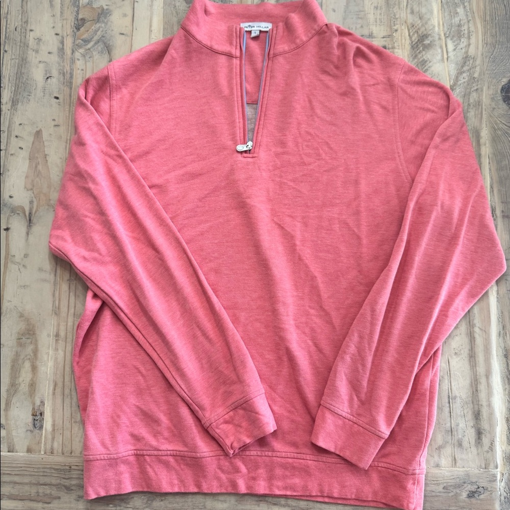 Peter Millar Crown Crafted Flex 1/4 Zip Sweater Pink
